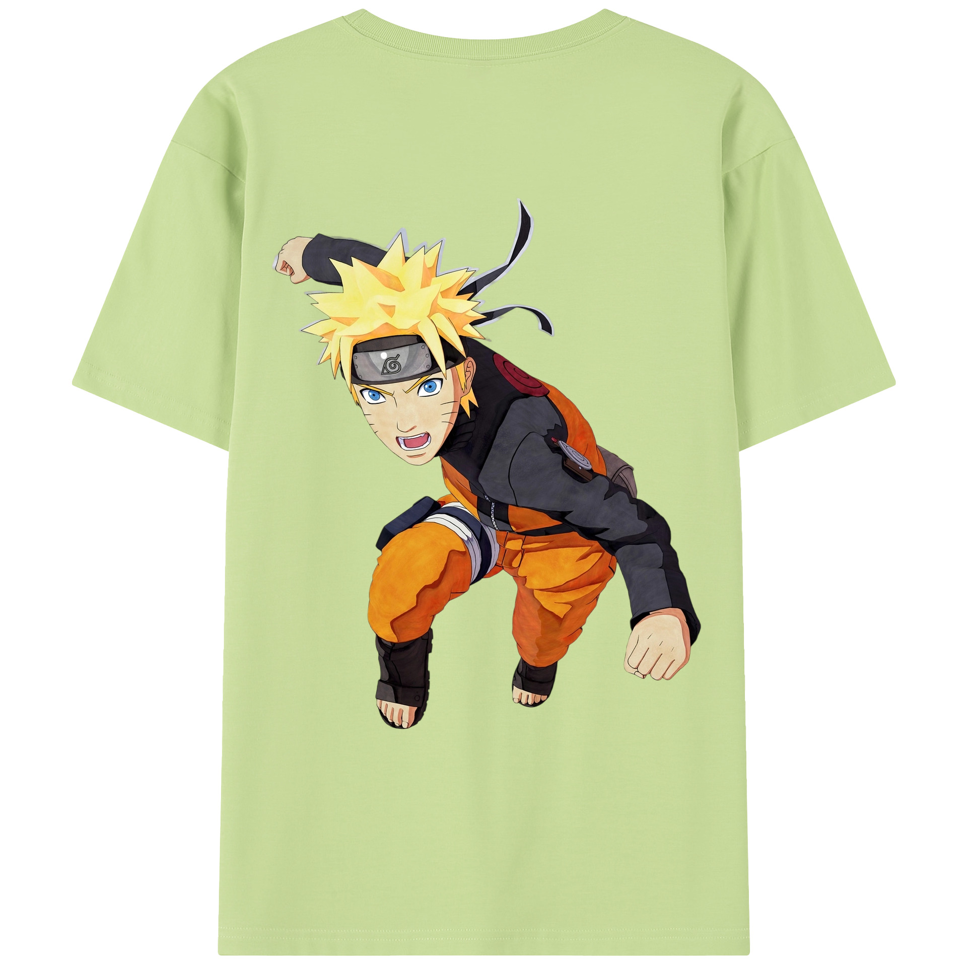 （画像用） NARUTO -ナルト- うずまき ナルト Uzumaki Naruto 綿100％半袖Tシャツ（背面プリント）